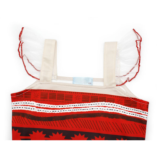 Moana Prinsessa Flickor Utklädnings Cosplay Födelsedagsfest Kostym Klänningar Only Dress 2-3 Years(90cm)