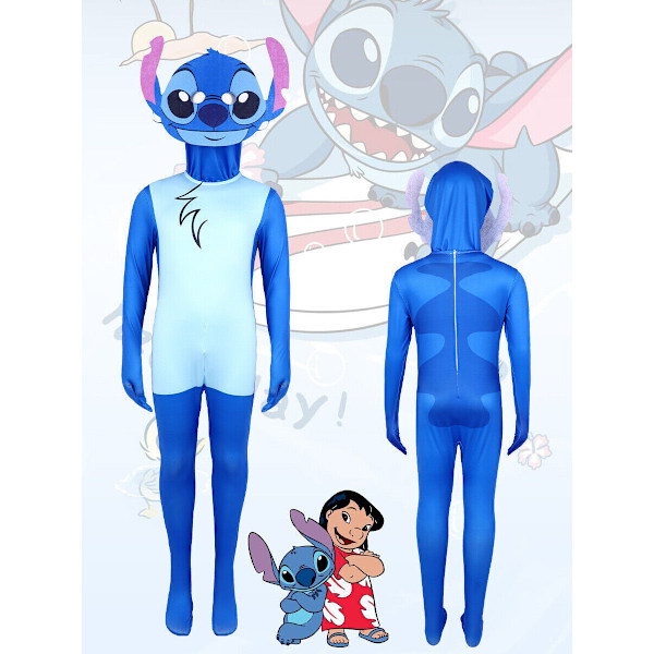 💎💎Stitch-dräkt för barn Flickor Lilo Party Cosplay Klänning Pojkar Stitch Jumpsuit NY Red 140