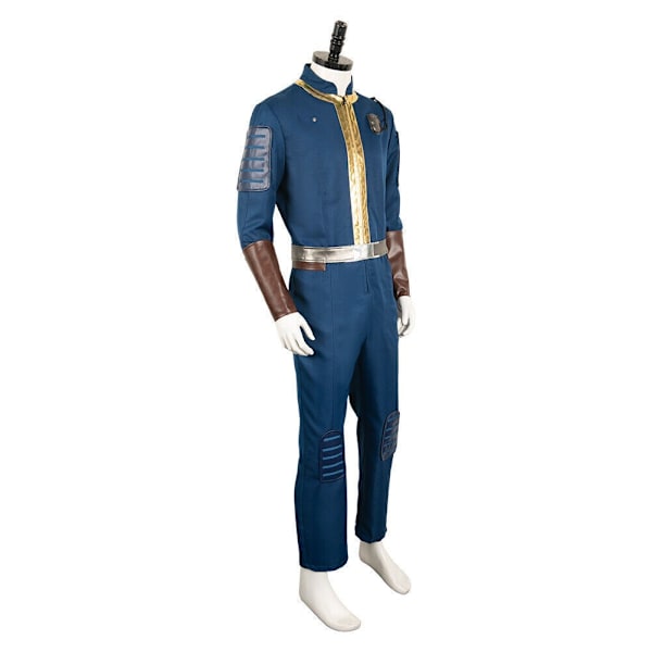 Vault Fallout 76 Dweller Cosplay Blå Vuxen Unisex Jumpsuit Halloween Kostym M