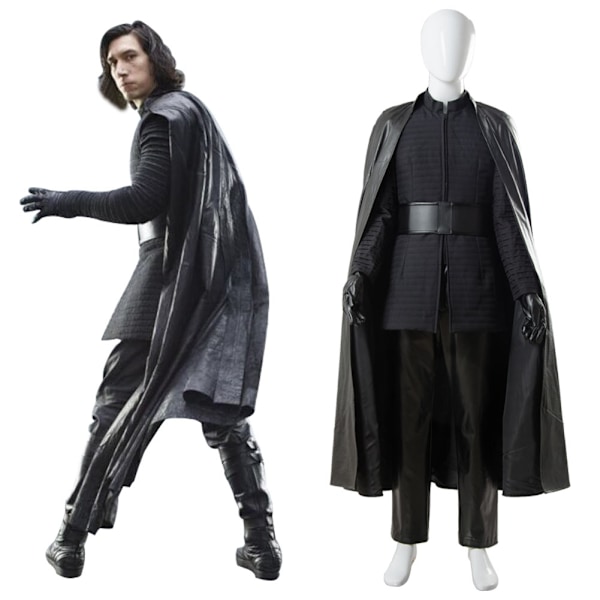 Star Wars 9 The Rise of Skywalker Kylo Ren Cosplay Kostym Halloween Outfit Adult M