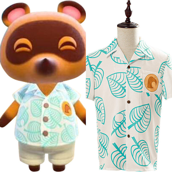 Animal Crossing: New Horizons Tom Nook Cosplay Halloween Kortärmad Tryckt Topp Men L