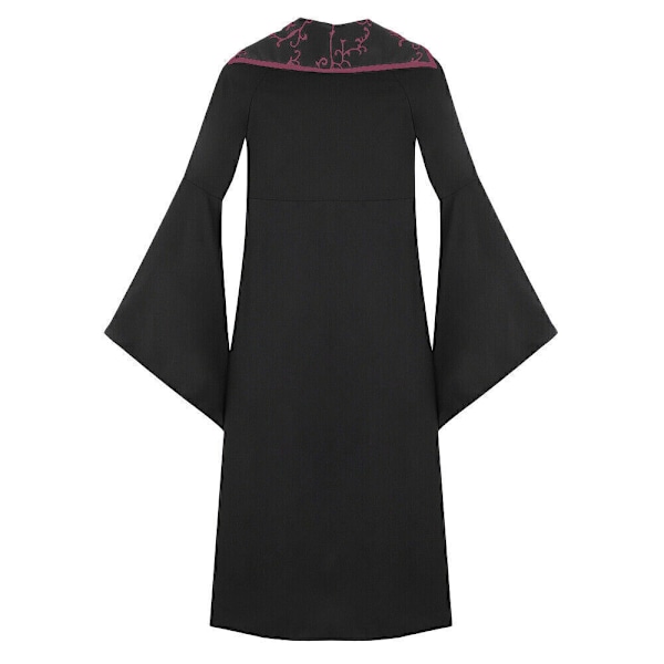 Kunglig Vampyr Cosplay Kostym Barn Maskerad Halloween Fest Flickor Drottning Häxa Wine Red 130cm(6-7 Years)