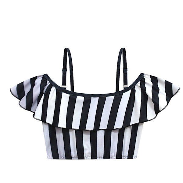 3 st Barn Beetlejuice Baddräkt Cosplay Kostym Strand Badkläder Badmössa -+ 120/5-6Y