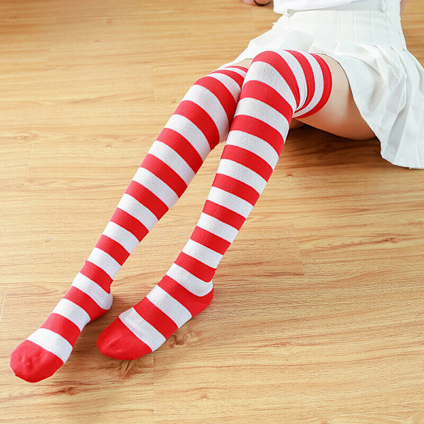 Barn Vuxna Buddy the Elf Kostym Tomtefest Cosplay Maskeradkläder~ 2 pairs of stockings One Size