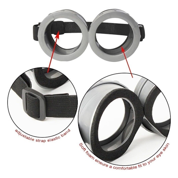 Vuxna Barn Cosplay Minions Kostym Mössa Handskar Glasögon Maskerad Jul A Set (Goggles) One Size