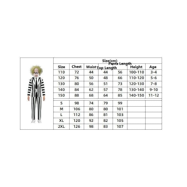 BeetleJuice 2 Master Adam Cosplay Mage Kostym Michael Keaton Lydia Röd Klänning Adam Uniform+Wig M