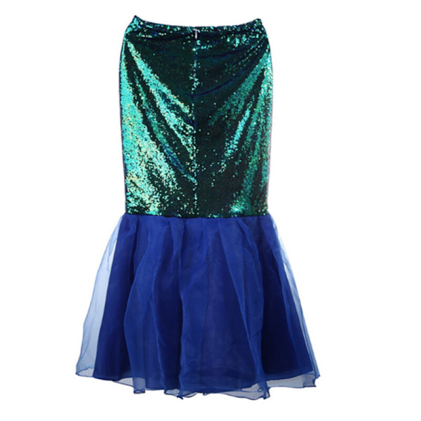 Vuxen Dam Cosplay Sjöjungfru Svans Full Kjol Kostym Maskerad Party Maxi Present Green L = UK/AU 12 = EU 38