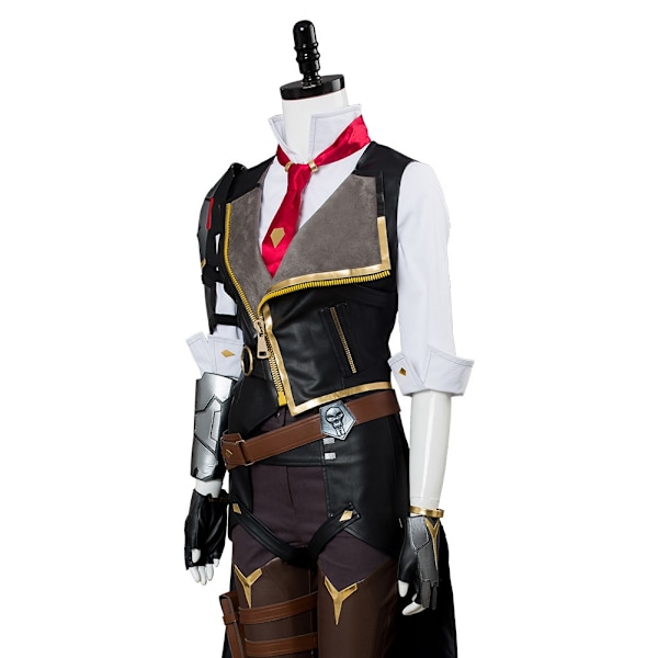 Anime Overwatch OW 2 Ashe Cosplay Deluxe Kostym+Hatt+Peruk Halloween Heldräkt Only Costume Women L
