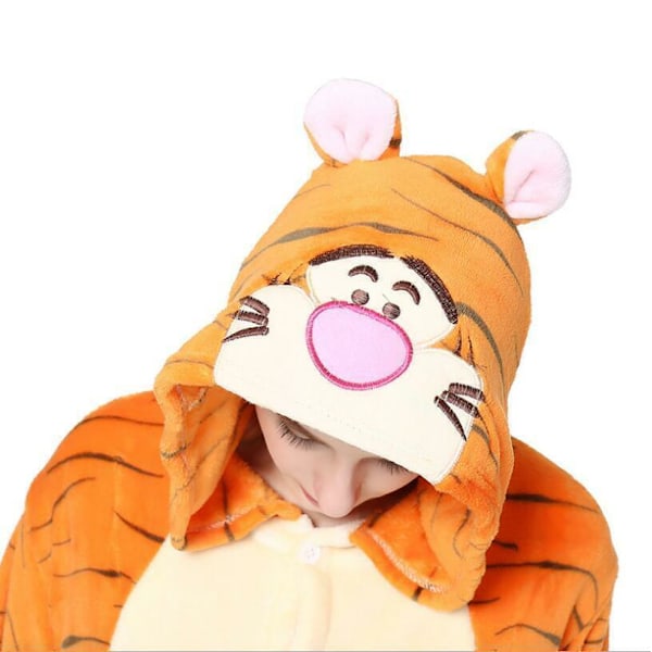 Tigger Djurpyjamas för Barn Tecknad Sovkläder Party Cosplay Kostym Set Vuxen A pair of socks