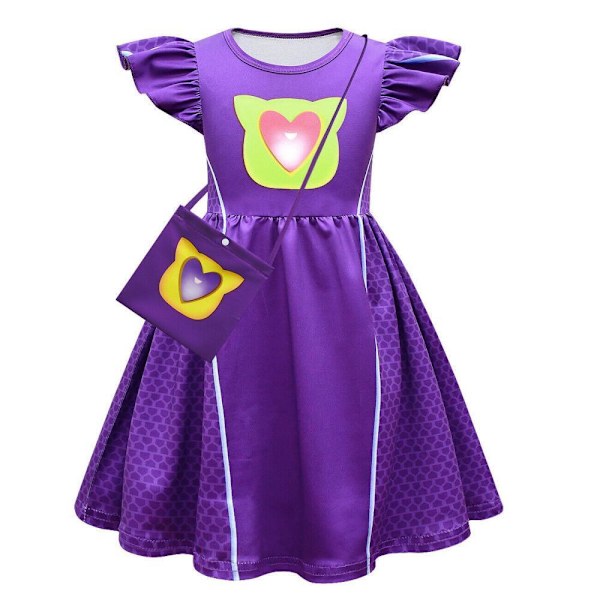 Super Kitties Barn Cosplay Klänning Flickor Prinsesskjolar Halloween Karneval Kostymer #3 dress+bag 130