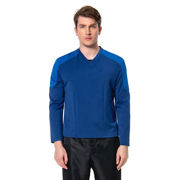 Strange New World Mr.Spock Cosplay Kostym Halloween herr blå skjorta Men L