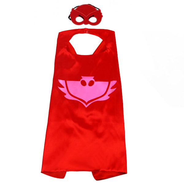 PJ Masks Kostym Pojkar Flickor Superhjälte Barn Maskerad OFFICIELL Utrustning Owlette Cape+Mask One Size