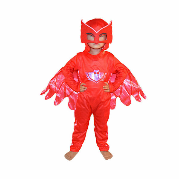 PJ Masks Kostym Pojkar Flickor Superhjälte Barn Maskerad OFFICIELL Utrustning Owlette Cape+Mask One Size