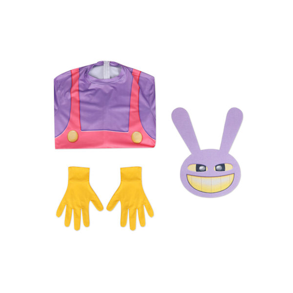 Barn The Amazing Digital Circus Pomni Cosplay Kostym Uniform Jumpsuit Bodysuit Jax for children 140