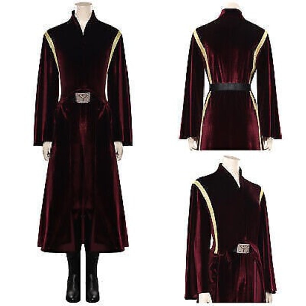 Star Wars Padme Amidala Cosplay Kostym Kläder Halloween Karneval Party Dräkt XL