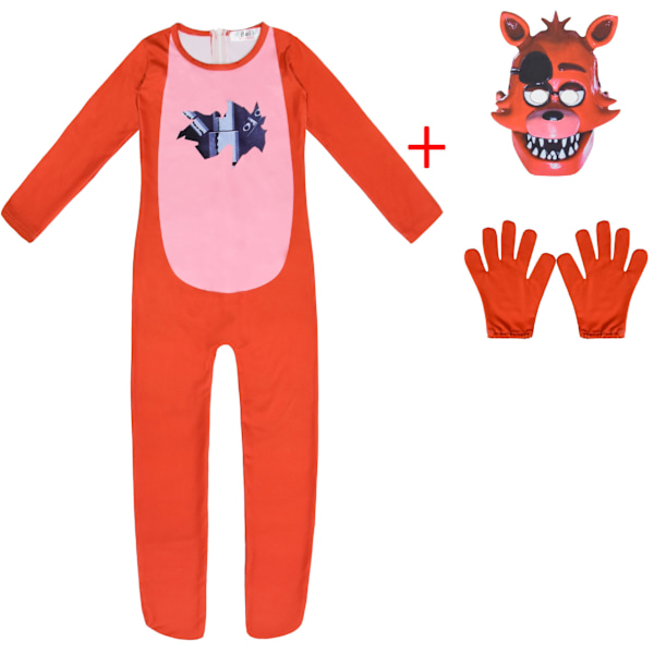 Barn Vuxna Five Nights at Freddy's FNAF Jumpsuit Kostym Party Cosplay Kläder #J 140cm