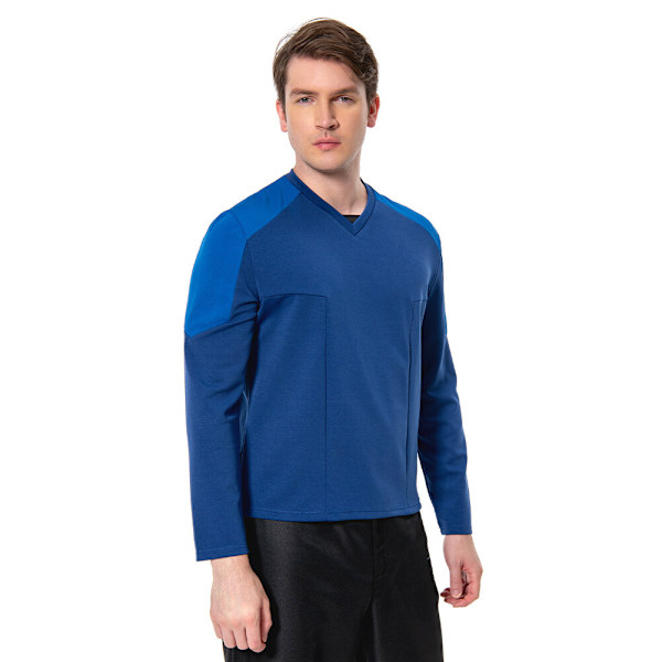 Strange New World Mr.Spock Cosplay Kostym Halloween herr blå skjorta Men XL
