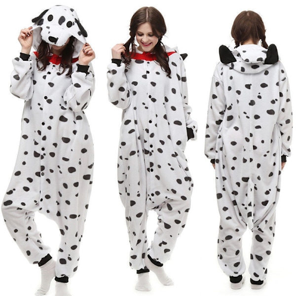 Dalmatinerdräkt för vuxna Pyjamas Maskerad Unisex Jumpsuit Onesie01 Sovkläder A pair of socks