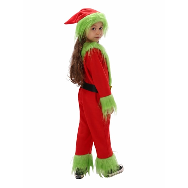 Grinchen Kostymset Barn Grinchen Julfest Cosplay Kläder 135-145cm