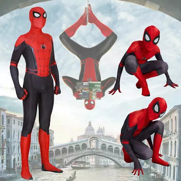 Nya Barn Pojkar Spider-Man Far From Home Spiderman Zentai Cosplay Kostymdräkt Spiderman - Kids 9-11 Years