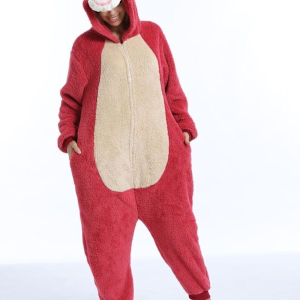 Vuxen Barn Toy Story 3-Lotso Jordgubbsbjörn Cosplay Pyjamas Sovkläder Kostym A pair of socks One Size