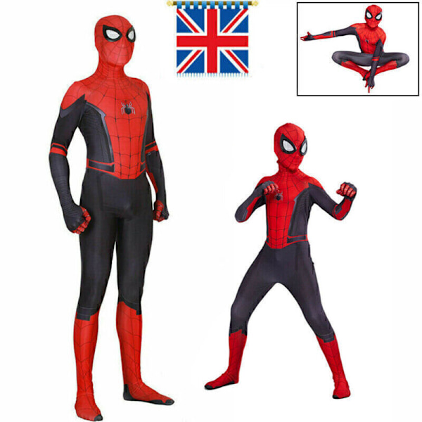 Nya Barn Pojkar Spider-Man Far From Home Spiderman Zentai Cosplay Kostymdräkt Spiderman - Kids 9-11 Years
