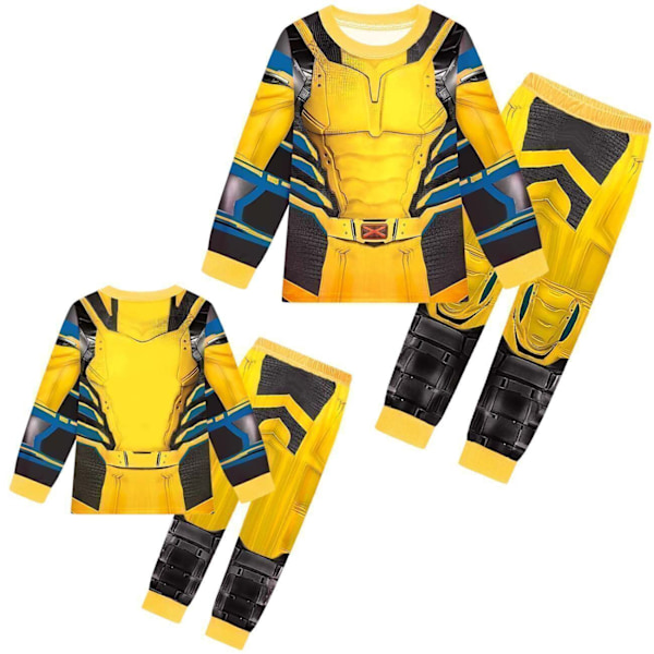 Flickor Pojkar Deadpool Pyjamas Cosplay Wolverine Nattkläder Loungewear Pyjamas Set Wolverine(Top+pant) 120/5-6 Years
