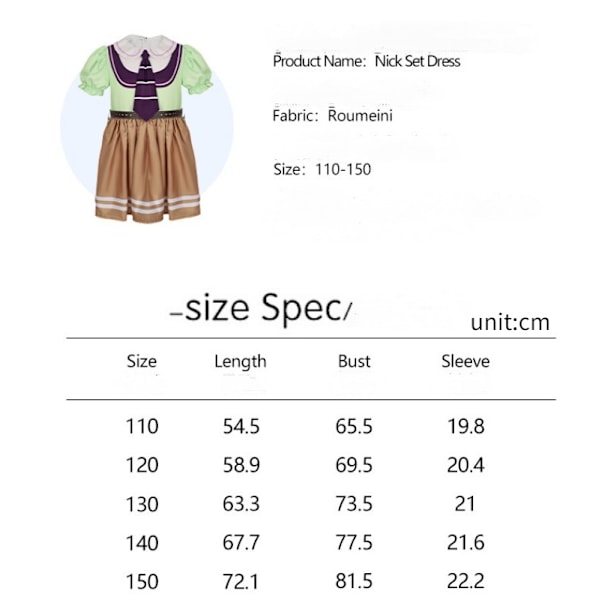 Zootopia Kanin Polis Judy Hopps Cosplay Anime Kostym Uniform Halloweenfest Nick long pants 110cm