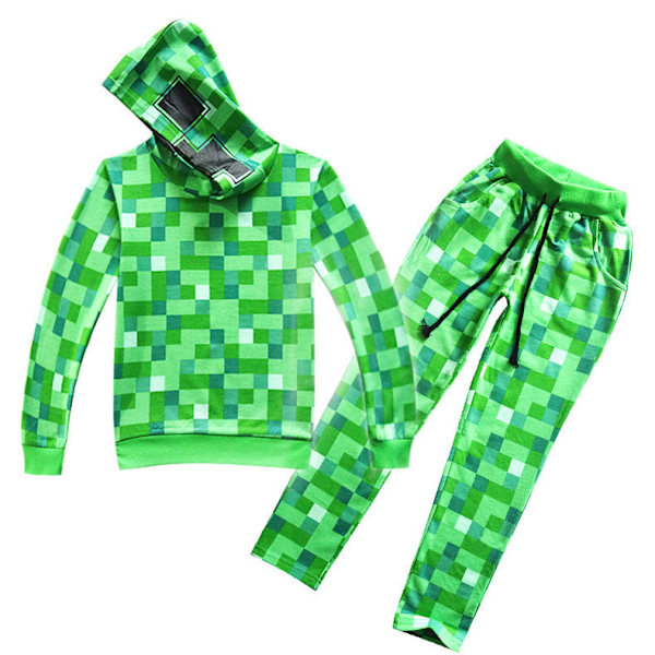 Barn Pojkar Flickor Minecraft Spel Cosplay Tröjor Långärmade Toppar Byxor 623 140cm
