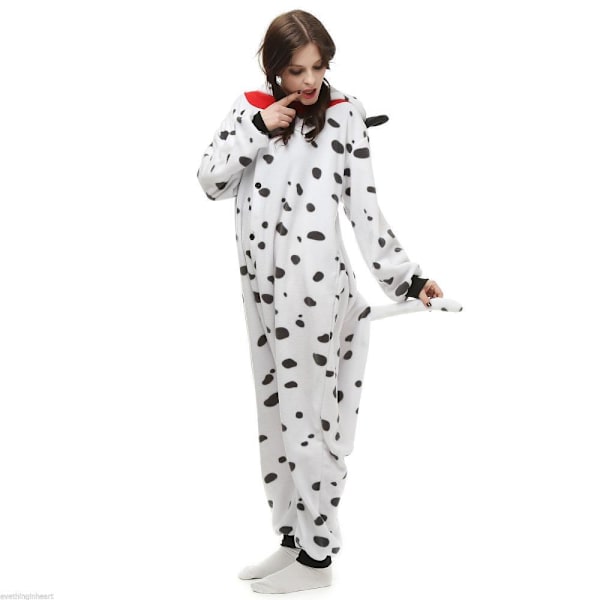 Dalmatinerdräkt för vuxna Pyjamas Maskerad Unisex Jumpsuit Onesie01 Sovkläder A pair of socks