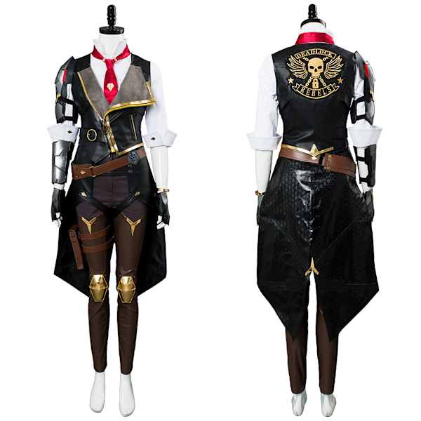 Anime Overwatch OW 2 Ashe Cosplay Deluxe Kostym+Hatt+Peruk Halloween Heldräkt Only Costume Women XL