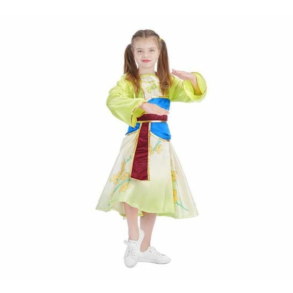 NY Flickor Cosplay Prinsessa Mulan Maskeradkostym Set Mulan 1 5-6T (Size 130)