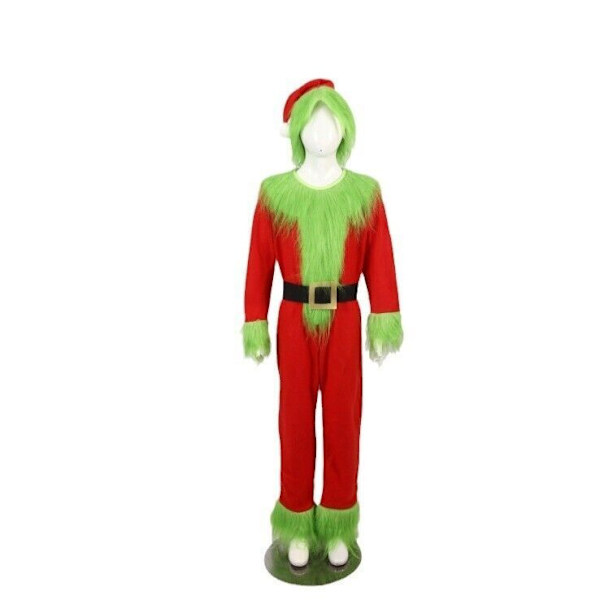 Grinchen Kostymset Barn Grinchen Julfest Cosplay Kläder 135-145cm