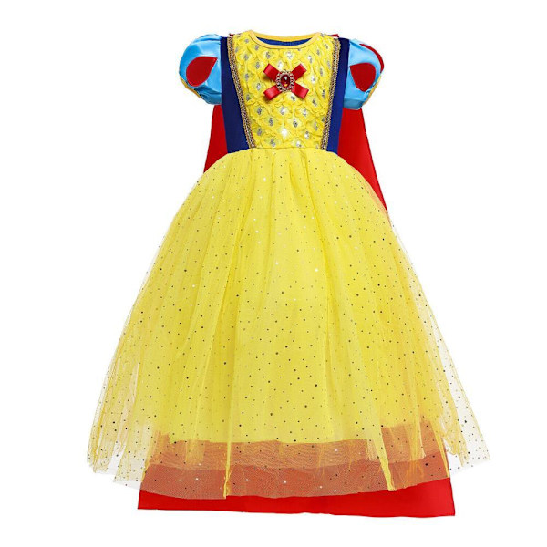 Snövit Utklädningsklänning Prinsessa Cosplay Barn Flickor Fest Kostym Outfit Bal Only Dress 5-6 Years(130cm)