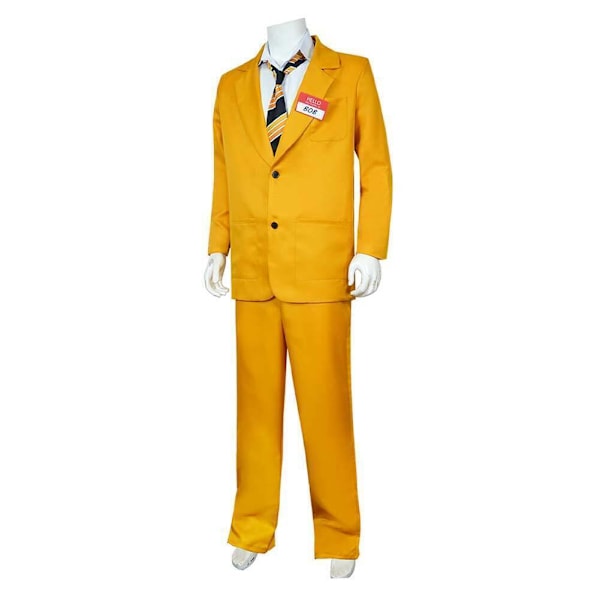 Beetlejuice 1989 Bob Shrinker Cosplay Gul Kostym+Slips+Latex Mask set Costume XL+Mask