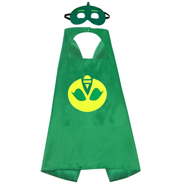 PJ Masks Kostym Pojkar Flickor Superhjälte Barn Maskerad OFFICIELL Utrustning Gekko  Cape+Mask One Size