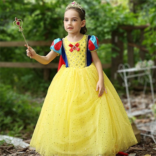 Snövit Utklädningsklänning Prinsessa Cosplay Barn Flickor Fest Kostym Outfit Bal Set A 2-3 Years(100cm)