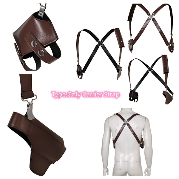 Resident Evil 4 Remake Leon Scott Kennedy cosplay Bärrem Hölster+Handskar Only Gloves One Size