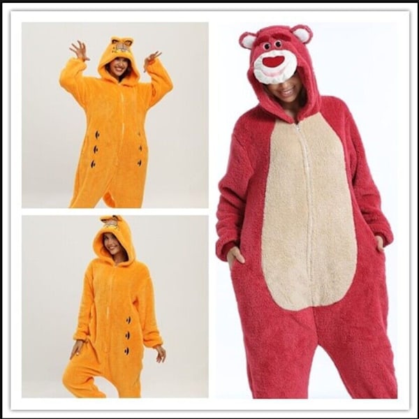Vuxen Barn Toy Story 3-Lotso Jordgubbsbjörn Cosplay Pyjamas Sovkläder Kostym A pair of socks One Size