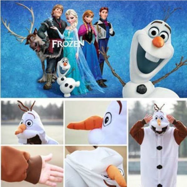 Olaf Frozen Vuxen Snögubbe Kostym Kigurumi Pyjamas Cosplay Pyjamas Maskerad A pair of socks