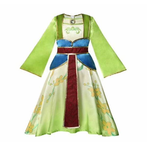 NY Flickor Cosplay Prinsessa Mulan Maskeradkostym Set Mulan 1 5-6T (Size 130)