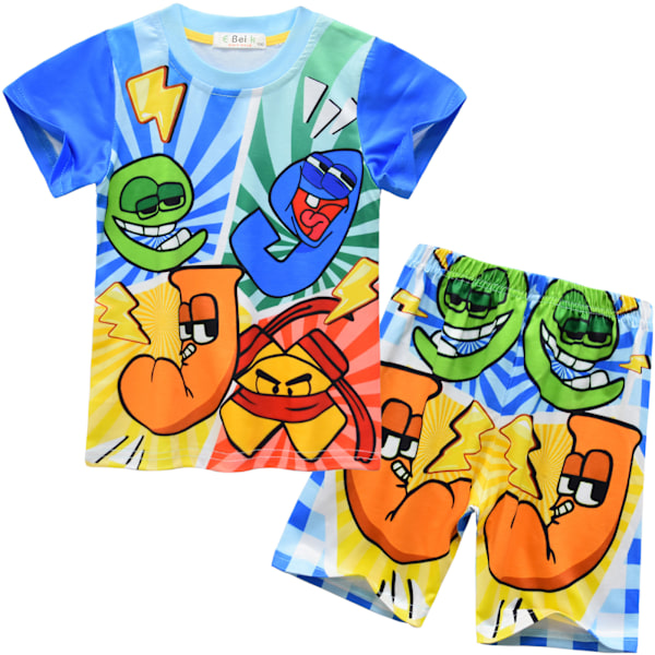 Alphabet lore Cosplay Pyjamas Set Flickor Kortärmad T-shirt+Shorts Set #91059 110cm/4-5Y