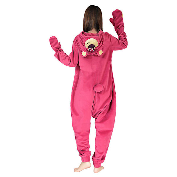 Toy Story 3 - Lotso Jordgubbsbjörn Cosplay Pyjamas Sovkläder Halloween Kostym M