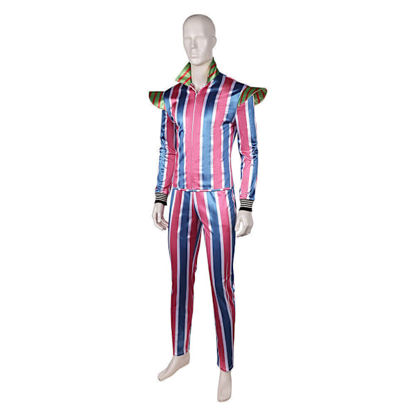David Bowie: Ziggy Stardust Cosplay Retro 70-tals Mode Randig Jacka+Byxor Set Men M