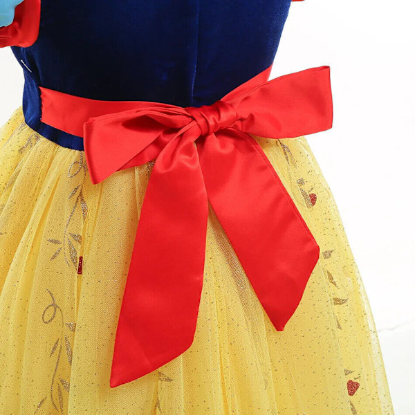 Flickor Prinsessa Snövit Utklädningsdräkt Cosplay Födelsedagsfest Outfit Jul Only Headband One Size