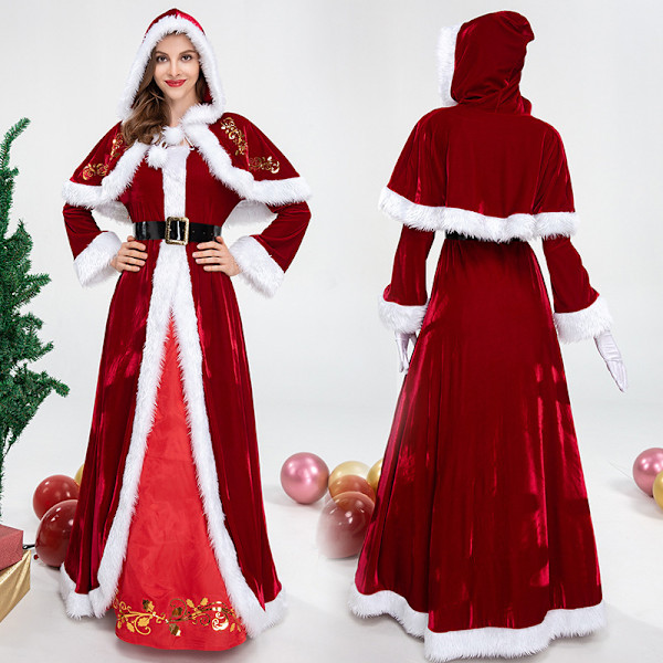 Jul Tomte Cosplay Vuxen Kostym Maskerad Party Dräkt Outfit Jul Luxury women's clothing L