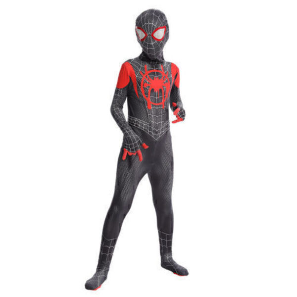 Spider-Man Superhjälte Cosplay Kostym Barn Pojkar Kläder Dräkt Party Maskerad Black 6-7 Years