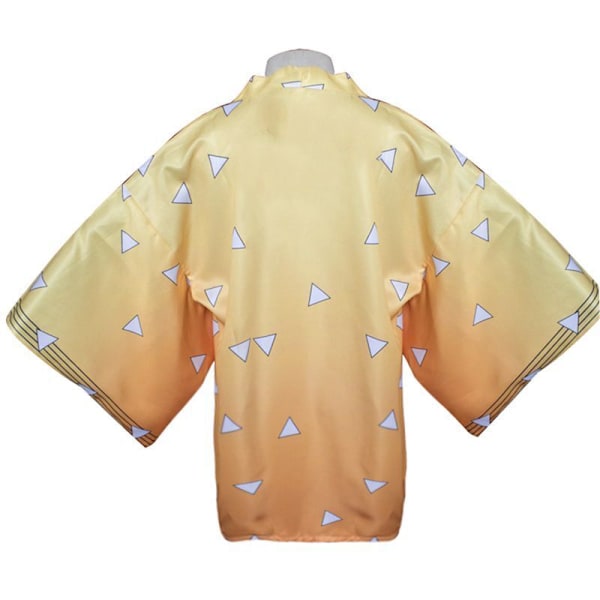 Demon Slayer Cosplay Kostym Barn Flickor Pojkar Kimetsu No Yaiba Nez o Kläder Agatsuma Zenitsu Coat Only 140cm