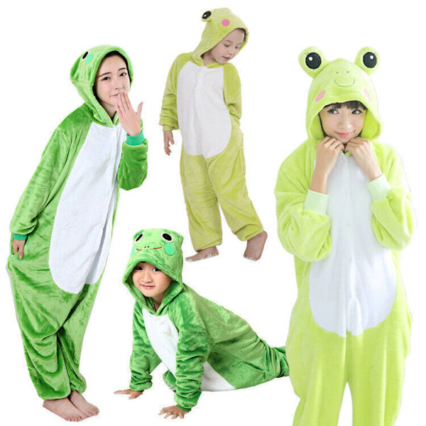 Vuxen/Barn Grön Groda Kigurumi Pyjamas Anime Cosplay Kostym Pyjamas Sovkläder 2 A pair of socks One Size