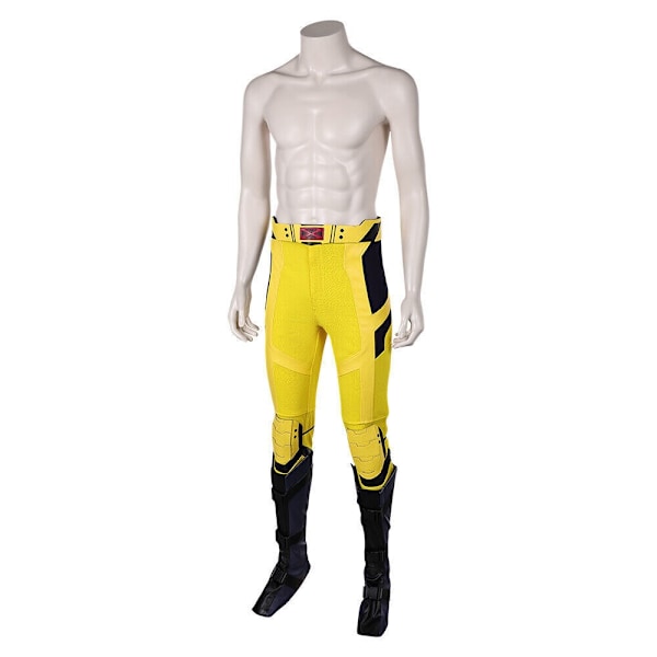 Deadpool 3 Wolverine Logan Cosplay kostym Gula byxor med knäskydd set Men M